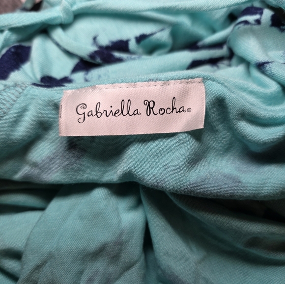 Gabriella Rocha Aqua and Navy Tie-Dye Maxi Dress - Picture 4 of 5